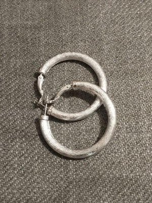 Pdsilver silver hoop earrings, nickel free, hypoallergenic