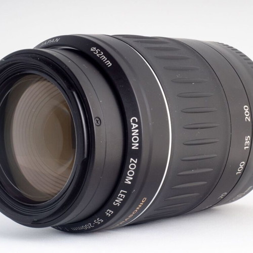 Canon EF 55-200mm f/4.5-5.6 II USM telephoto zoom lens with UV filter