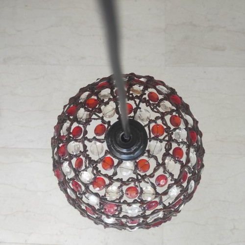 Atmospheric lamp with beads, 21.5 cm diameter