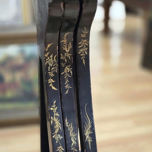 Set of 3 Zirgon Nesting Tables used with Handmade Napoléon III Painting