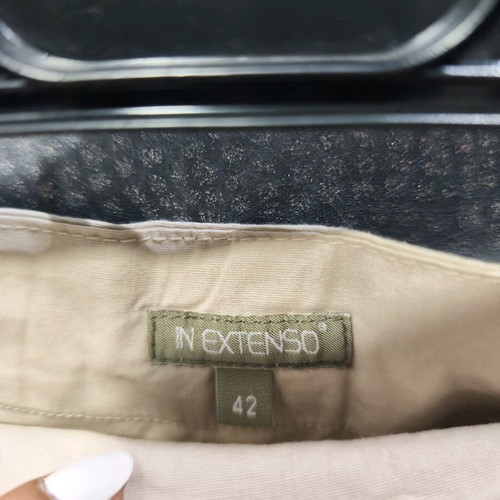 In Extenso Two-Tone Cotton Skirt new, size 40-42, beige and orange