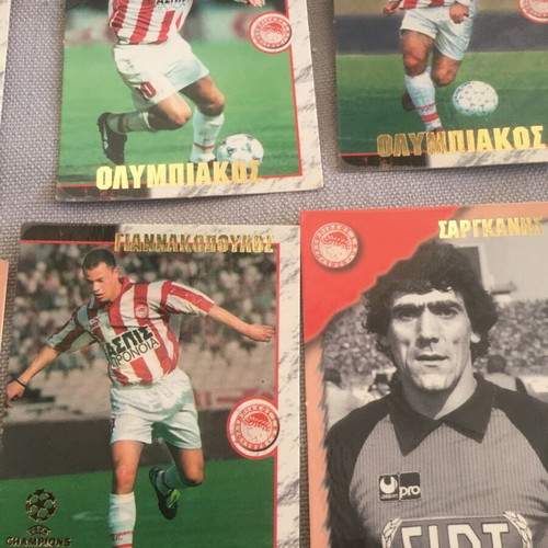 Golden Olympiakos Champions League 98 Cards like new, vintage