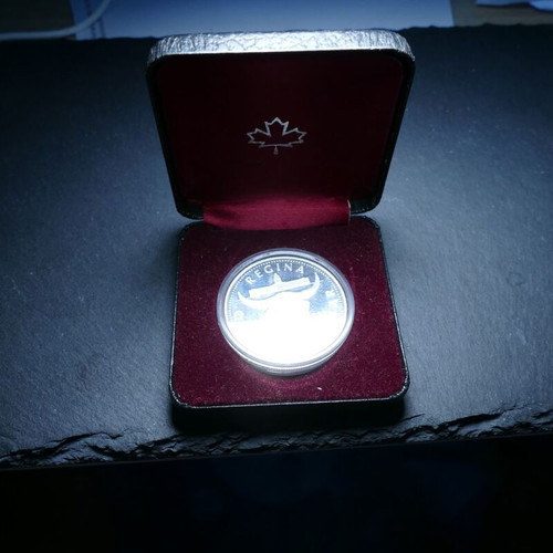 Silver coin Canada 1982 with case