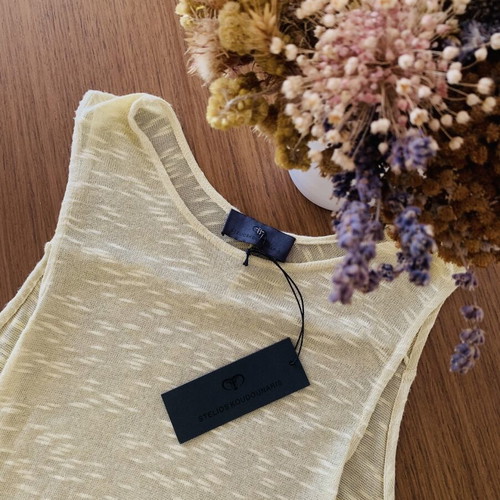 Backless top Stelios Koudounaris, yellow, size S