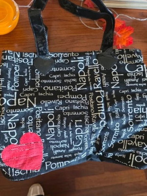 Souvenir Capri Italy Shoulder Bag used with city print