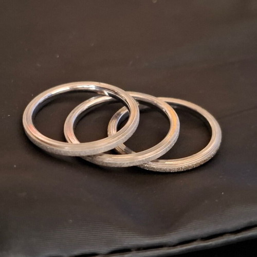 Steel rings 3 sagré, new, pack of 3