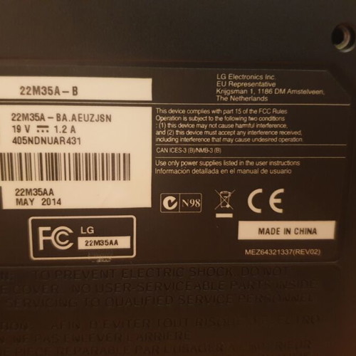 LG 22M35A 22" LED Monitor like new, 1920x1080 Full HD