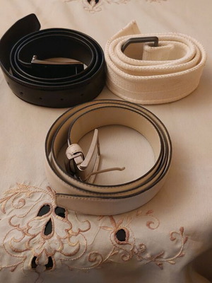 Belts in various colors like new, size 125