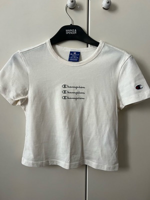Champion crop top used, white, size S