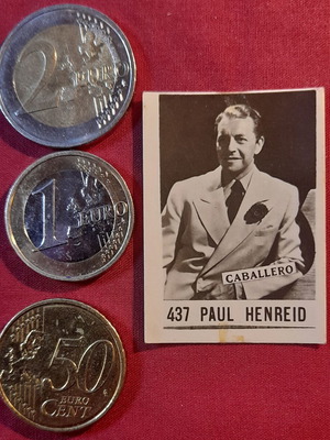 Paul Henreid Caballero vintage cigarette advertising card