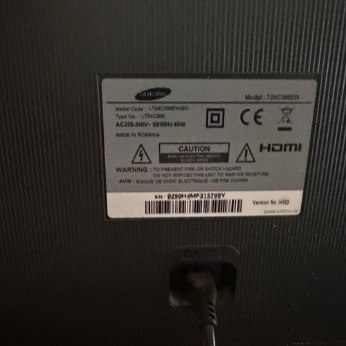 Samsung T24C300EW 24" LED Monitor TV Full HD used, black