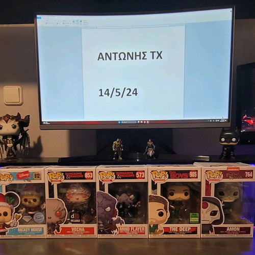 Funko Pops like new collection Iron Man, Scarlet, Thor, The Deep