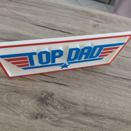 Top Dad 3D-Printed Decorative Sign new, premium gift