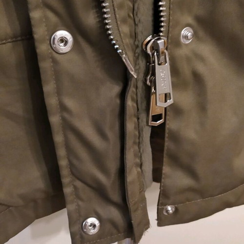 Hooded jacket size 34 like new, khaki