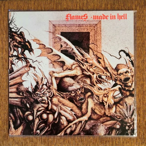 Flames Made in Hell and Greatest Hits vinyls used, metal