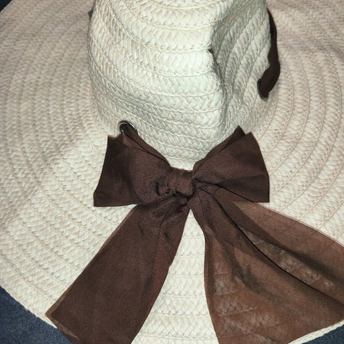 Straw hat Alexi Andriotti Prive new, beige and brown