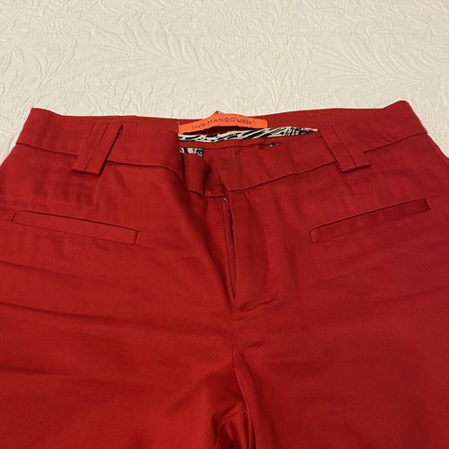 Mango slim fit pants red size XS like new