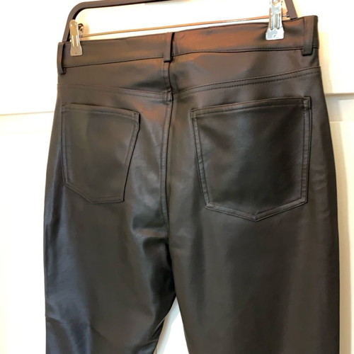 H&M Leather Pants New Black Size 44 Petite