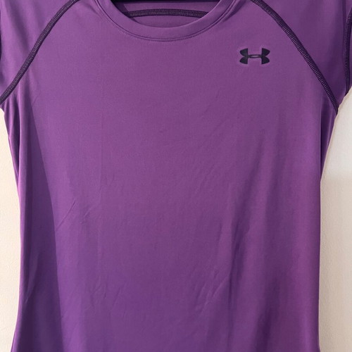 Under Armour sports shirt used, purple, size XS