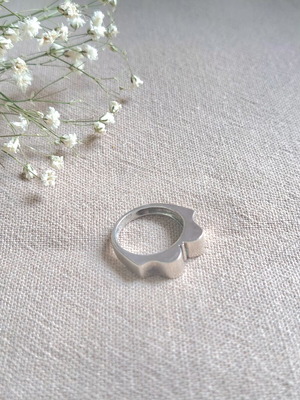 Silver ring 925 wave design like new