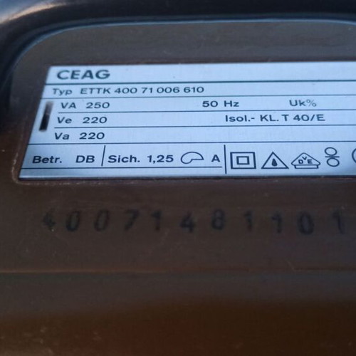 Portable isolation transformer CEAG ETTK 400 like new