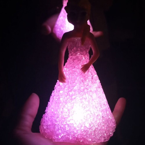 Princess figure with light new, height 15 cm