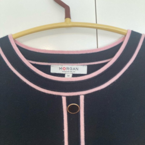 Morgan de toi medium dress black with pink details like new