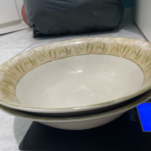 Set of 2 large serving bowls like new, vintage Narcissus pattern