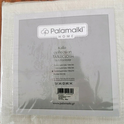 Palamaiki tablecloth 140x270 100% polyester beige new