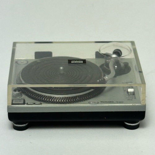 Technics SL-1200 MK2 miniature turntable with cover, no needle