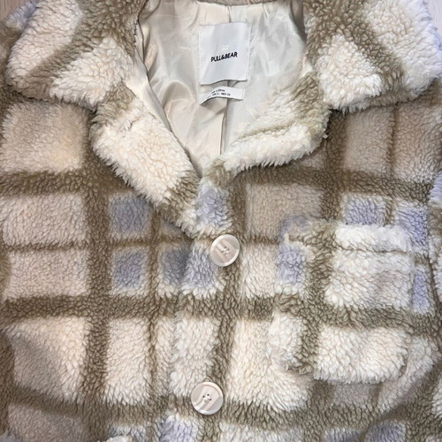 Pull&Bear checked fur like new