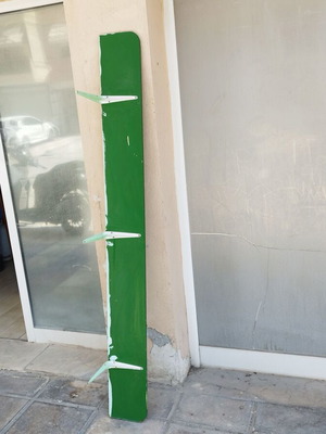 Επιτοίχιο ράφι με στηρίγματα 200Χ22