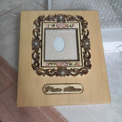 Vintage wooden handmade photo album brand new