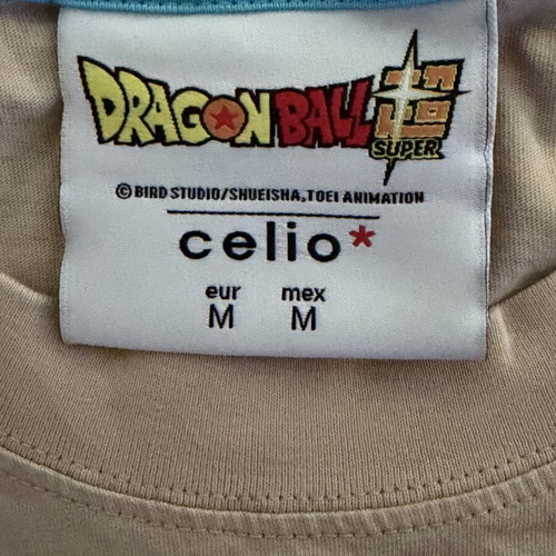 Dragon Ball Super x Celio T-Shirt Goku Super Saiyan Blue beige size M like new