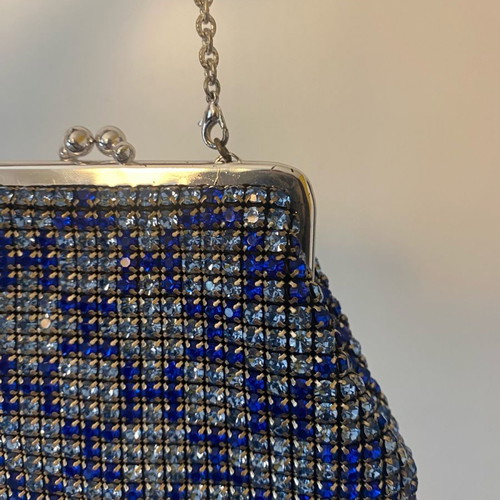 Bag with Swarovski like new and extra long strap