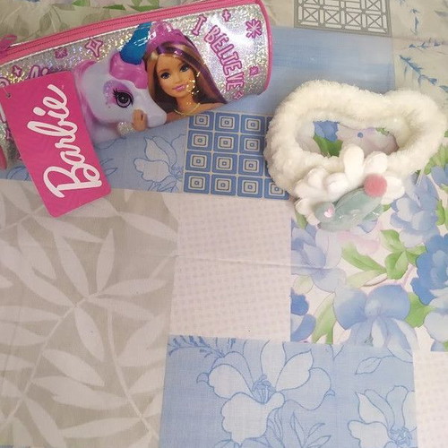 Barbie pencil case and hair ribbon new