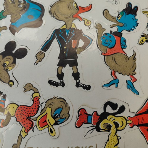 Vintage children stickers from the 1960s like new