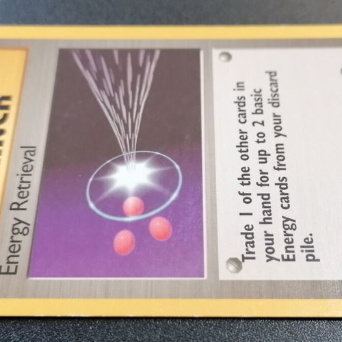 Pokémon Energy Retrieval Base Set 2 card used, uncommon, 2000