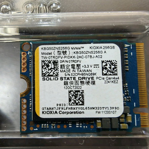 NVMe SSD KIOXIA 256GB used, PCIe Gen4 M.2