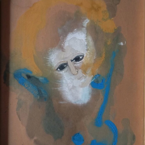 Mixed technique painting used by I. Korakianitou-Evangelinou