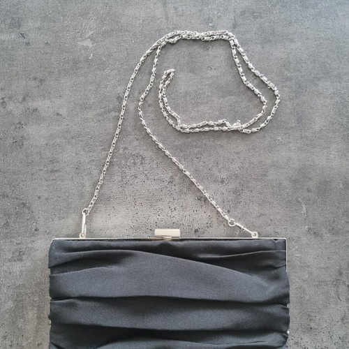 Achilleas Accessories clutch bag like new, black and silver