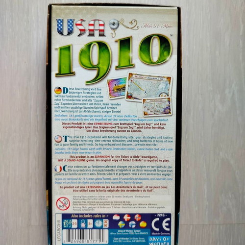 Ticket to Ride USA 1910 expansion new
