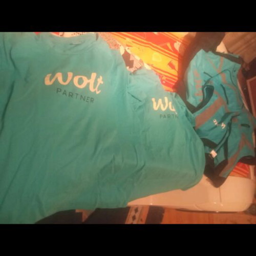 Wolt jacket, vest, two shirts, and carrying bag new