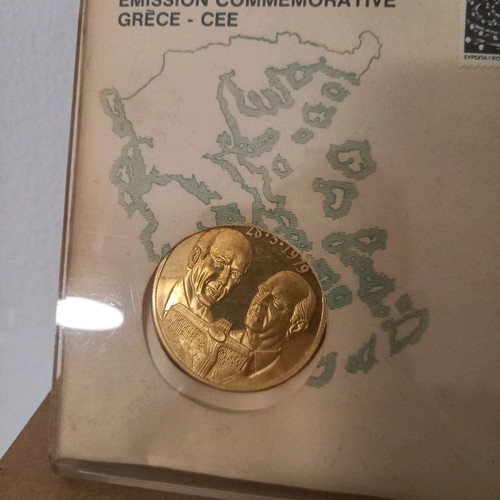 Commemorative coin folder for EEC entry new