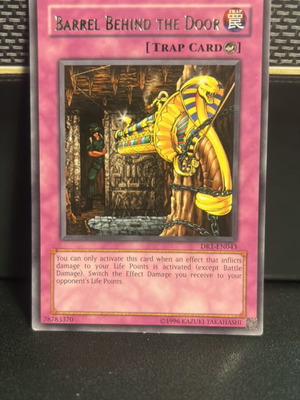 Yu-Gi-Oh! TCG Barrel Behind The Door rare card like new