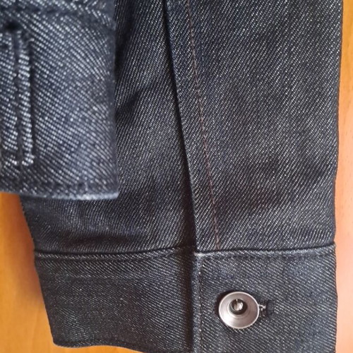 GAP black denim jacket like new with synthetic fur lining
