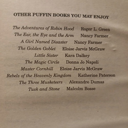 The Thief book by Megan Whalen Turner, Puffin 1996, English