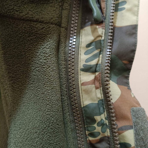 Waterproof Camouflage Jacket used, size S, brown and green