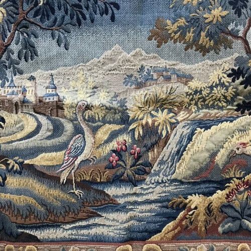 Gobelins Art Brussels wall tapestry new with metal bars 105x71 cm