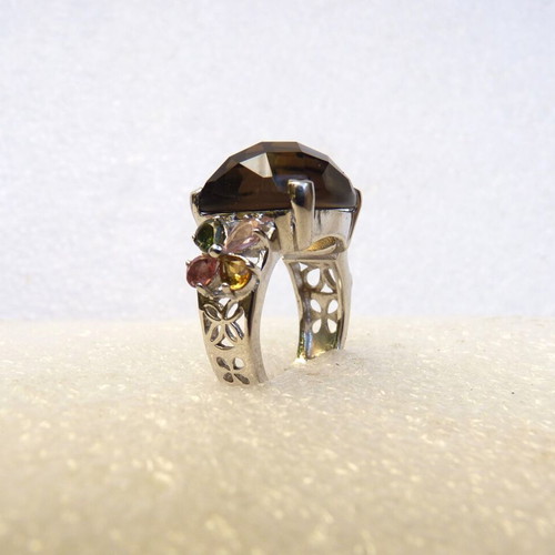 925 Silver ring with semi-precious stones